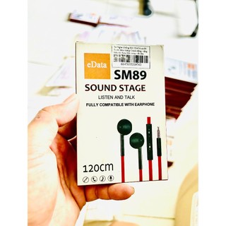 Tai nghe chống rối jack 3.5m edata sm89 super bass dài 120cm