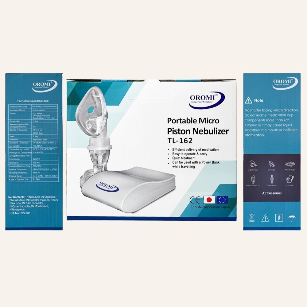 Máy xông khí dung OROMI TL-162 - Giảm đau họng, viêm mũi, viêm xoang