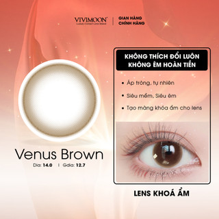 Lens khóa ẩm cận Venus Brown VIVIMOON màu nâu tự nhiên 6 tháng