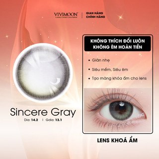Kính áp tròng VIVIMOON LENS cận khóa ẩm màu xám xanh Sincere Gray Moisture