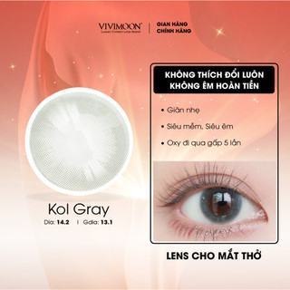 Lens cận màu xám trong tự nhiên cho mắt thở KOL Gray Vivimoon