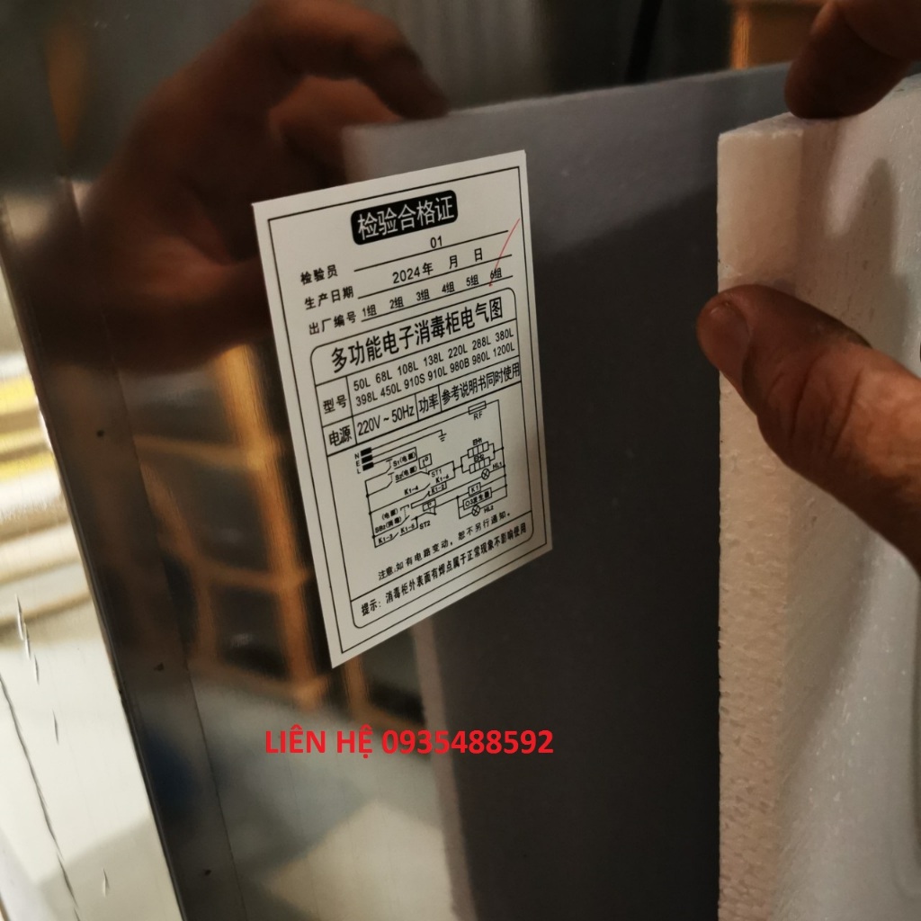 Máy sấy chén bát diệt trùng khử khuẩn-Tủ sấy chén bát 450 lít 2 cánh 5 tầng sấy-bảo hành 1 năm