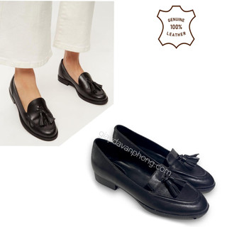Giày tassel loafer tua rua da thật của Mỹ VNXK