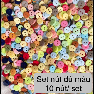 Nút áo đủ màu, nút nhựa thủ công