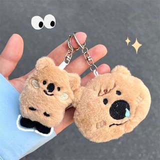 Móc khoá nhồi bông hình gấu nâu dễ thương, móc khoá, móc balo bông hình gấu nâu phong cách Hàn Quốc
