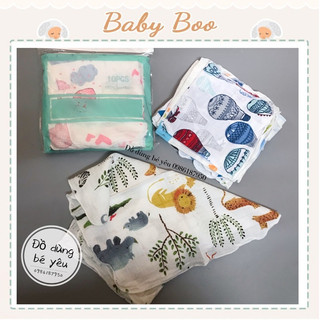 Khăn sữa khăn xô sợi tre aden Việt Nam set 10 chiếc cho bé Babyboo