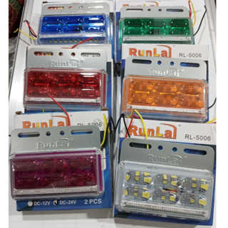 Combo 8 Đèn led sườn, đèn led hông xe tải Runlai 5006 điện 12v và 24v.