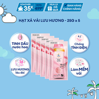 Combo 5 Hạt Xả Thơm Quần Áo Arfum Lưu Hương Tới 16 Tuần, Làm Mềm Vải Và Chống Tĩnh Điện (25gr/Túi)