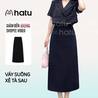  Chân váy công sở dáng dài midi chữ A xẻ tà sau vải umi Hàn cao cấp co giãn 4 chiều Ulzzang Hàn 