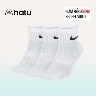  Tất Nike trắng cổ cao, cổ trung dệt kim cao cấp chất dày freesize, xưởng Trung - Hàn