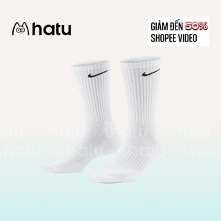  Combo tất Nike trắng thể thao cổ cao dệt kim cao cấp chất dày freesize