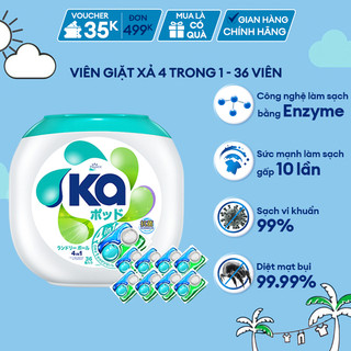 Hộp Viên Giặt Xả Đa Năng 4 Trong 1 Kapod Universal (36 Viên/ Hộp)