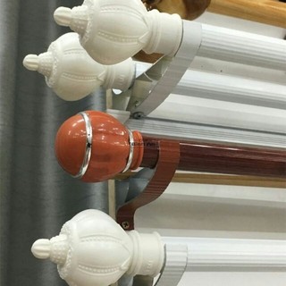Thanh treo màn/rèm 4m - 6m đầy đủ phụ kiện, kèm cút nối inox, nhôm dầy, cứng cáp, chắc chắn
