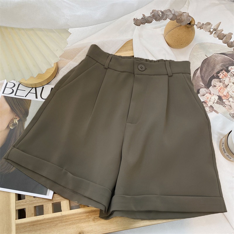 Quần Short Nữ Mùa Hè Lưng Cao Chun Sau Ống Rộng Gập Gấu Form Rộng Phong Cách Thể Thao Thời Trang Sugal SHORT NU 020 | BigBuy360 - bigbuy360.vn