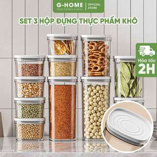 Hộp đựng ngũ cốc Ghome, hộp nhựa đựng thực phẩm, hộp bảo quản đồ khô nắp kín chống ẩm mốc TI24M23