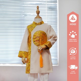 Áo dài cách tân bé trai Hogi Long Mộc, áo dài đẹp trẻ em, size từ 1đến 9 tuổi, áo dài tết cho trẻ em - Hogi CLothing