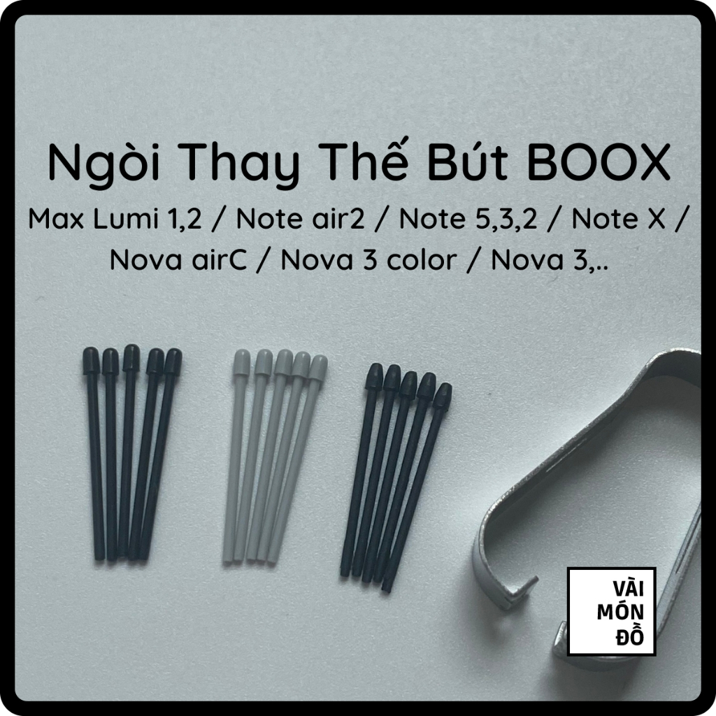 Bộ 5 Ngòi Thay Thế Bút BOOX Max Lumi 1,2, Note air2, Note 5,3,2, Note X, Nova airC, Nova 3,3 color