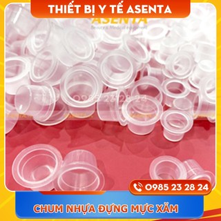 Chum đựng mực, tê, keo nối mi bằng nhựa (bịch 100 cái)