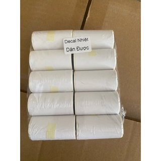 [COMBO 20 CUỘN] Giấy in tem nhiệt khổ liên tục K57 decal dán được giấy nhiệt nhãn đơn ( Liên Tục Mini )  [COMBO 20 CUỘN]