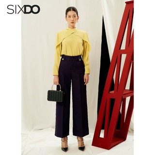 Áo nữ dài tay phối vạt chéo SIXDO
