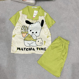 bộ lụa cộc đùi mẹ bé chó đen có sz 8-65kg