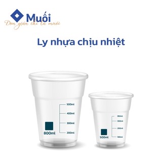 Ly nhựa chịu nhiệt loại tốt in vạch chia thể tích dùng để pha dung dịch nuôi tinh thể - cốc 500ml & 800ml