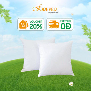 Ruột gối vuông Hàn Quốc Forever êm ái thoải mái không xẹp lún (kích thước phổ thông)