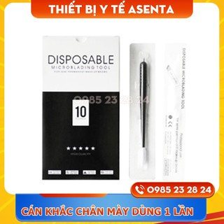 Cán khắc chân mày dùng 1 lần, Dao khắc 1 lần Nano siêu mảnh ( Hộp 10 cây )