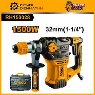 Máy khoan bê tông ingco rh150028 1500w, đầu gài sds, khoan tối đa bê tông 32mm/ thép 13mm/ gỗ 40mm