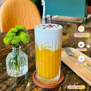 Ly Thuỷ Tinh Vân Sọc 614A,  Cốc Dùng Uống Cafe, Sinh Tố, Nước Ép, Rượu, Bia Dung Tích 285ml/350ml/380ml/400ml