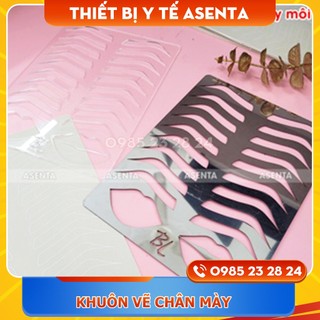 Khuôn vẽ chân mày, môi tập trên da giả, khung mày inox, khung mica