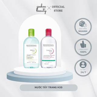 Nước Tẩy Trang Bioderma xanh, hồng 500ml | Nước tẩy trang làm sạch da, dành cho da dầu, hỗn hợp & da nhạy cảm