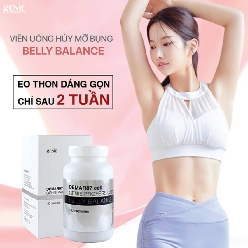 Viên Uống Giảm Cân, Huỷ Mỡ Bụng Derma87 Cell Belly Balance Genie Hàn Quốc Hộp 130 Viên