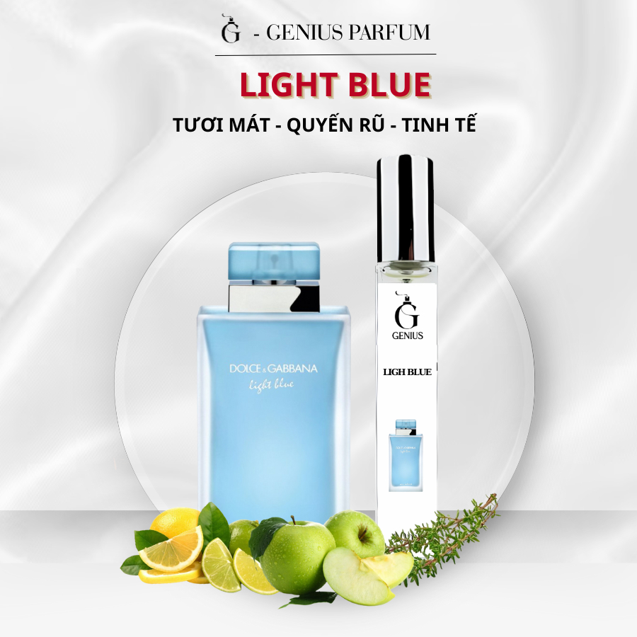 Nước Hoa NữLight Blue chai chiết 10ml 20mlHương thơm Tươi mát, Quyến rũ, Tinh tế - Genius Perfume