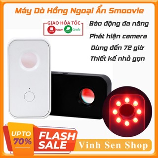 Máy dò camera SMOOVIE - Dò hồng ngoại ẩn chống quay lén - Cảm biến nhạy cảnh báo chống trộm - Pin trâu