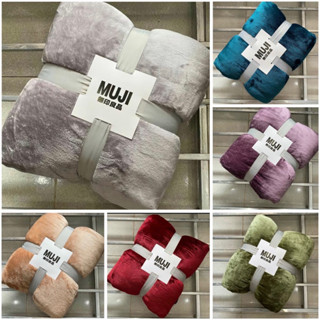 Chăn Lông Thỏ 2mx2m3, Muji Blanket, Chăn Văn Phòng Điều Hoà Nhung Tuyết Mền Nhật Bản Siêu Mềm Mịn