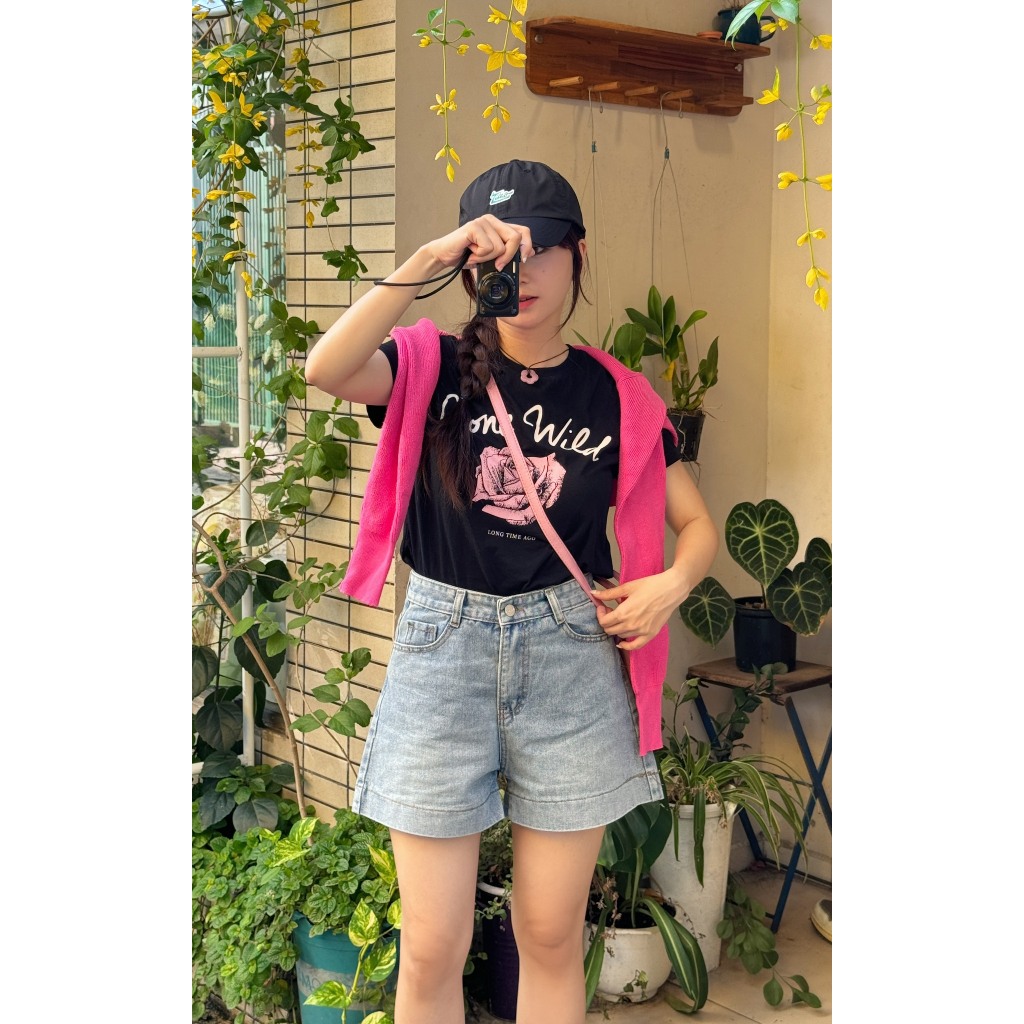 Quần short jeans lưng cao basic - 247store - Qsoocjeanmem7451_P11K16 | BigBuy360 - bigbuy360.vn