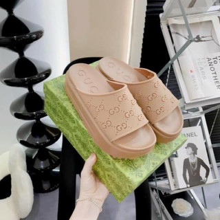 Dép Nữ Bánh Mì Gu.cxi Cao Cấp Đang Hot Hiện Nay, Dép Lê Nữ Quai Ngang Đế Cao 5cm Chống Trơn Trượt