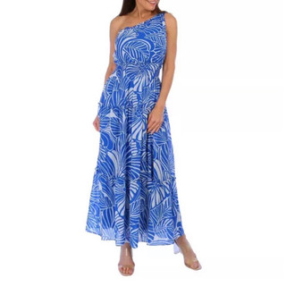 Đầm maxi one- shoulder Tay-Lor vnxk dư xịn