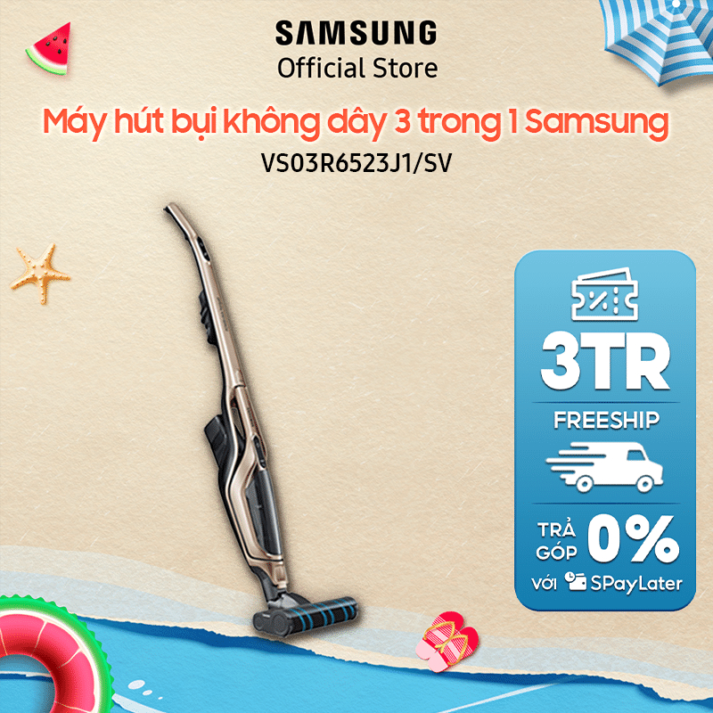[NHẬP ELSSRT156 giảm 12% đơn 800K] Máy hút bụi không dây 3 trong 1 Samsung VS03R6523J1