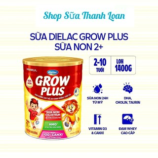 [HSD T12-2025] COMBO 2 LON Sữa Bột Vinamilk Dielac Grow Plus 2+ HT 1400g (Sữa Non).