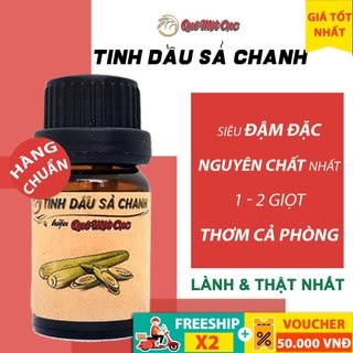 Tinh dầu sả chanh LOẠI XỊN, tinh dầu đuổi muỗi, 100% nguyên chất, chiết tách đặc biệt QUÊ MỘT CỤC 10ml (handmade)