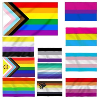 Cờ lgbt đa sắc nhiều loại 90x150 cm