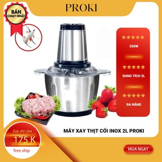 Máy Xay Thịt Cối Inox 2L Proki Công Suất 250W - Xay Nhanh, Xay Nhuyễn, Dễ Vệ Sinh