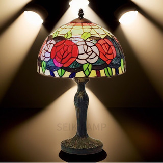 Đèn Tiffany Sunny Rosé  Phong Cách Vintage - Đèn kèm bóng ( Tiffany Style Table Lamp - Lamp With Bulb )