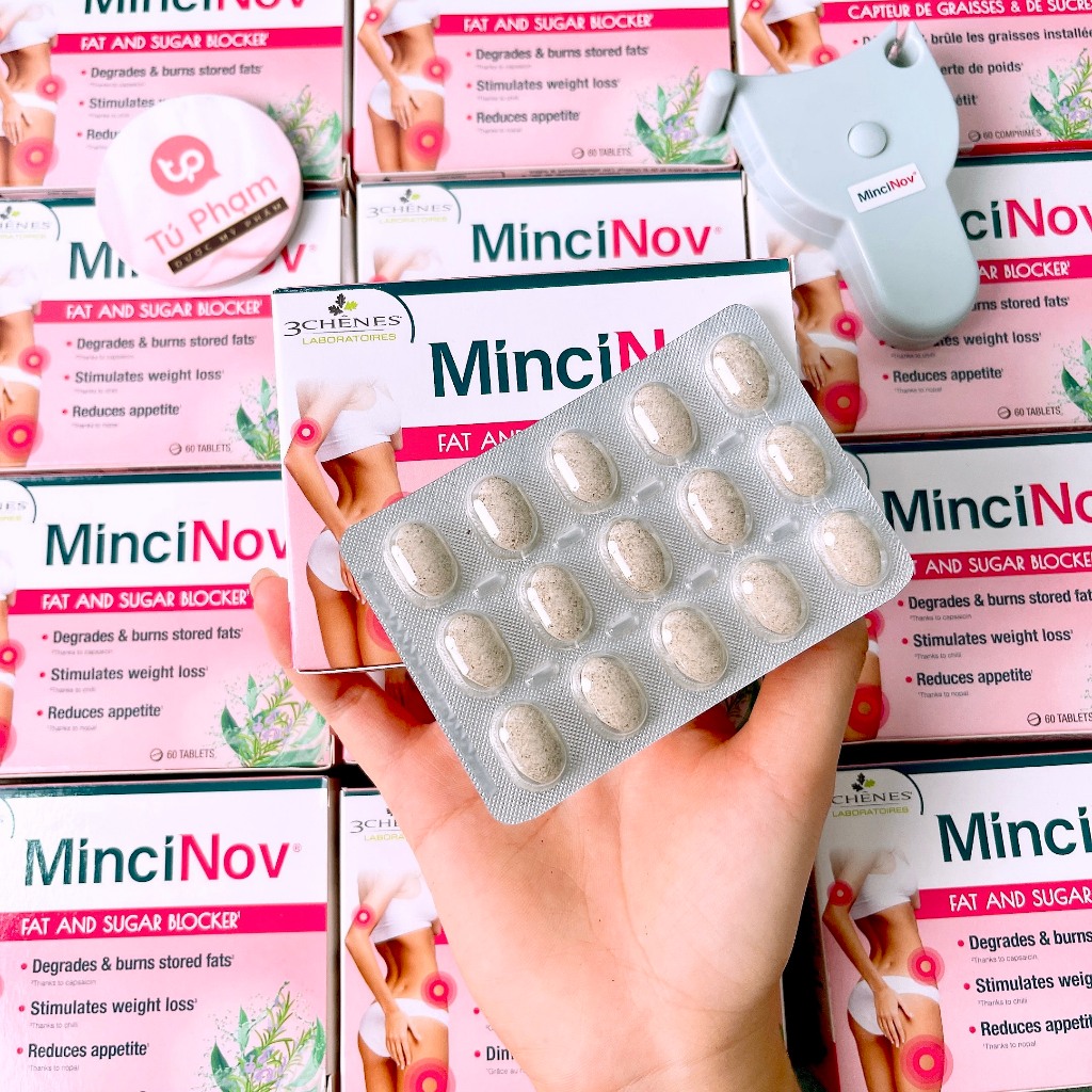 Viên Uống Giảm Cân MinciNov 60 Viên Tặng Kèm Thước Dây