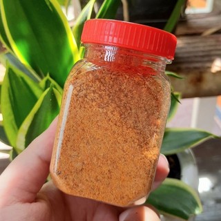  Muối tôm nhuyễn mịn cay vừa dùng trộn bánh tráng chấm trái cây - muối tôm Tây Ninh 