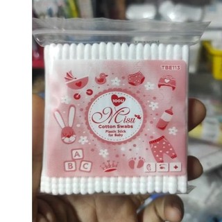 Tăm bông trẻ em Misu lõi nhựa gói 100 cái
