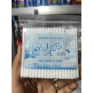 Tăm bông Misu lõi nhựa người lớn gói 100 cái