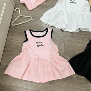 Váy ba lỗ cotton phối thô cho bé gái từ 8kg - 27kg , váy mùa hè cho bé gái siêu mát , co giãn cho bé , váy